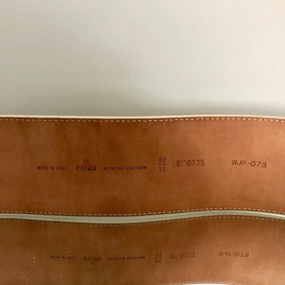 Fendi Zucca Logo FF Leather Oversized Waist Belt main image 5